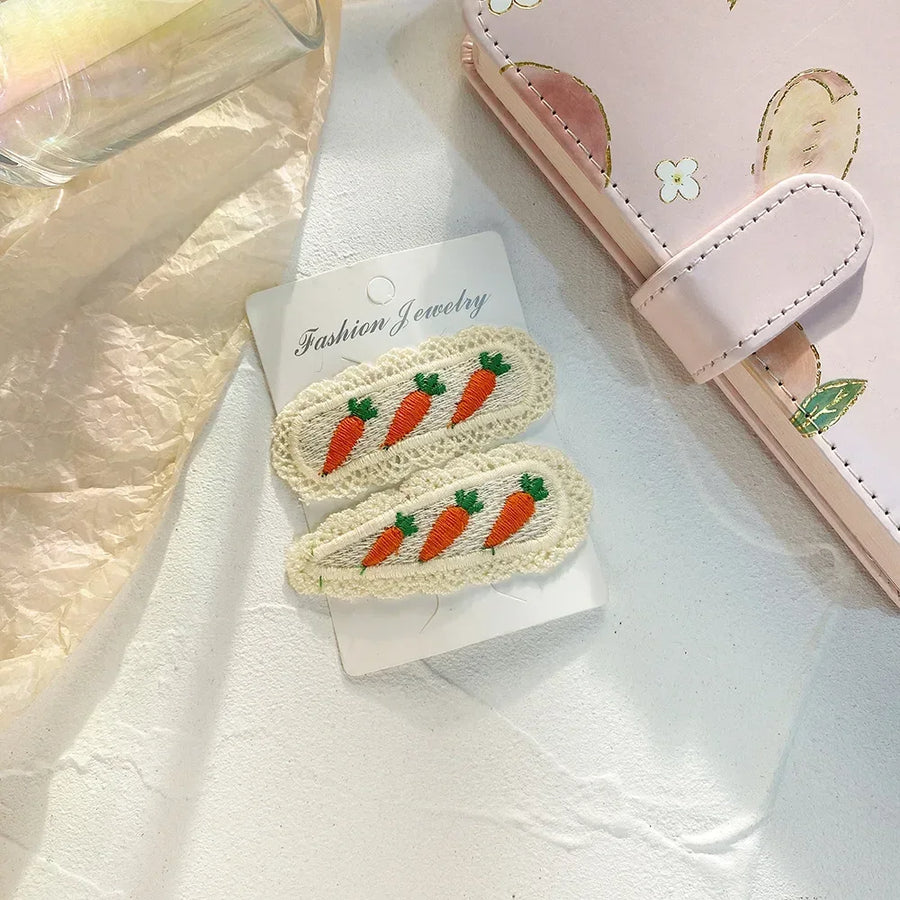 fruit hair clips