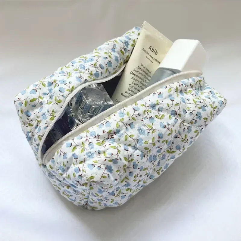 quilted floral storage organiser