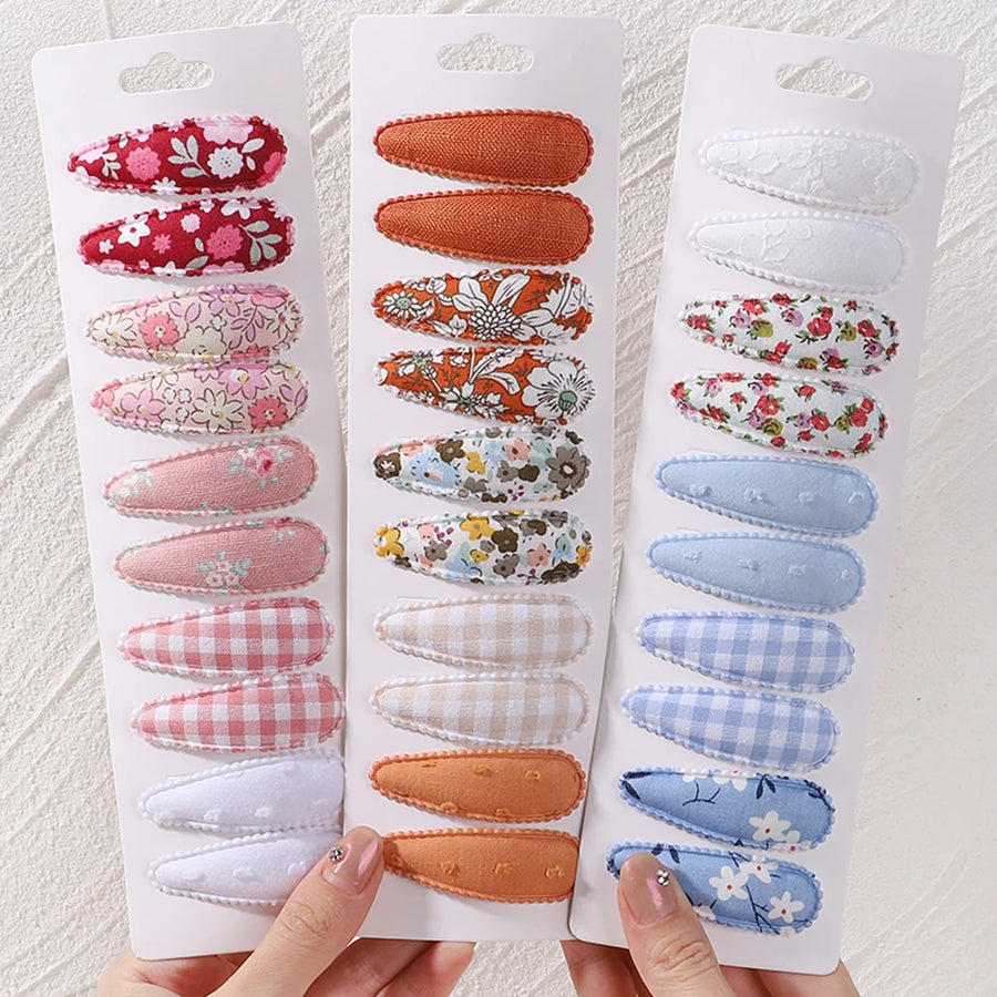 10pcs Cotton hair clips