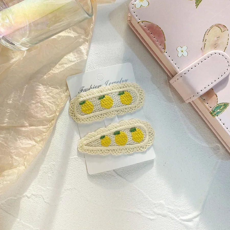 fruit hair clips