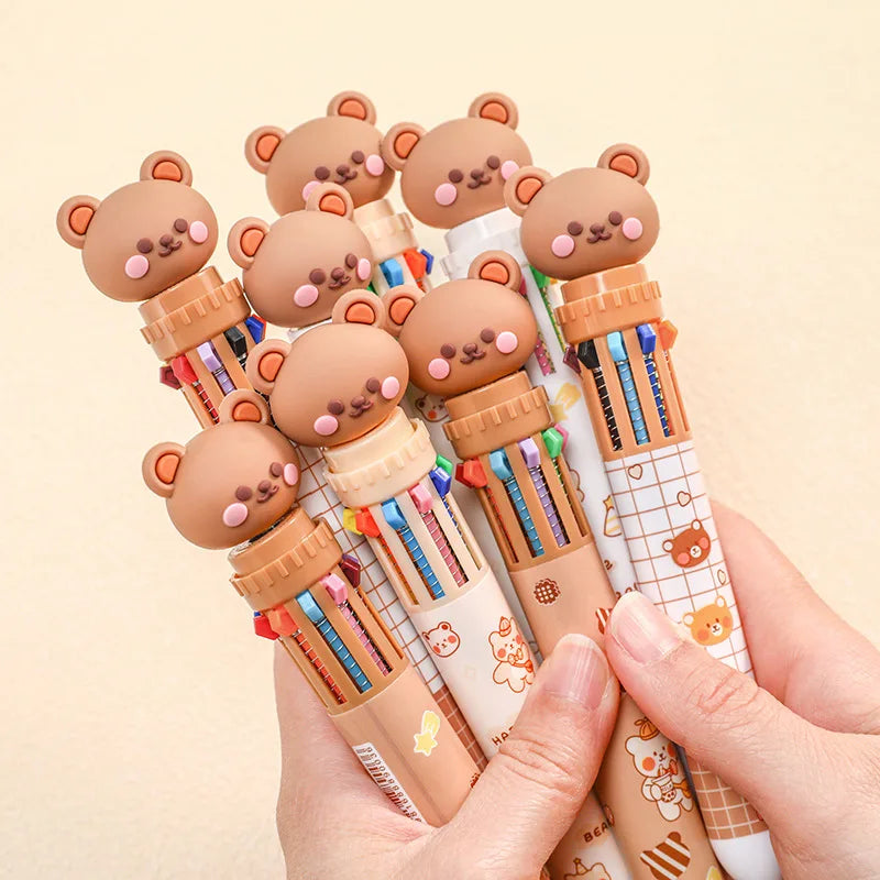 10 Colour kawaii ballpoint pen