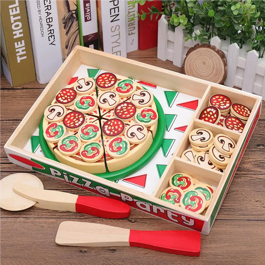 Wooden pizza set