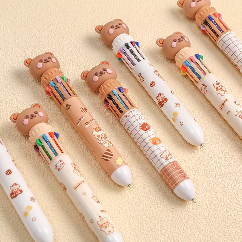 10 Colour kawaii ballpoint pen