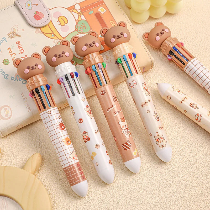 10 Colour kawaii ballpoint pen