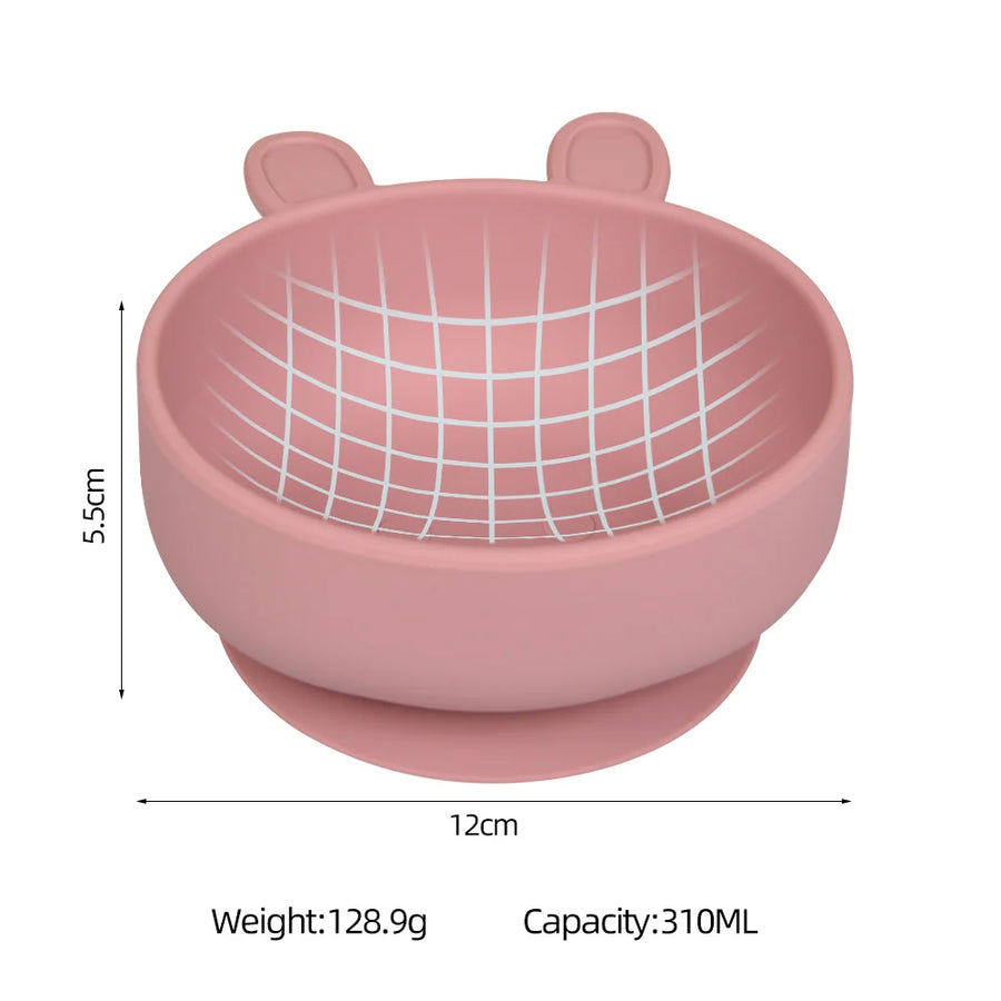 2Pcs Silicone Baby Feeding set