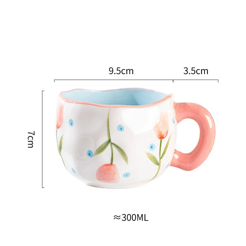 painted topsy mugs