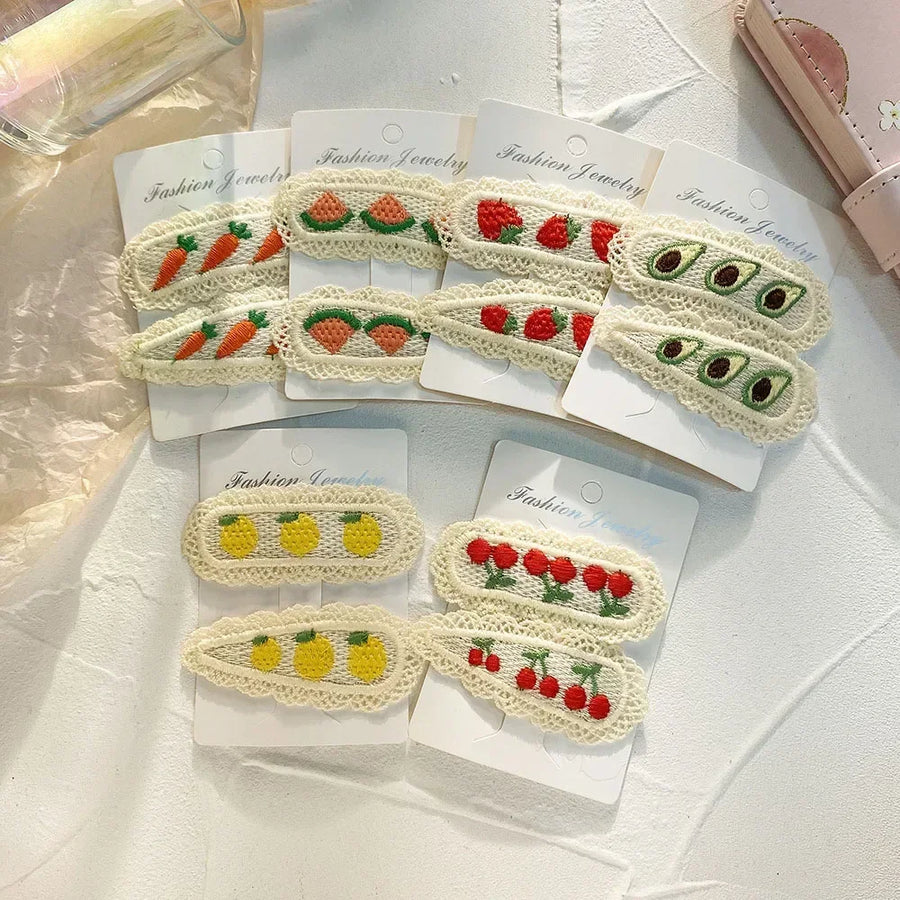 fruit hair clips