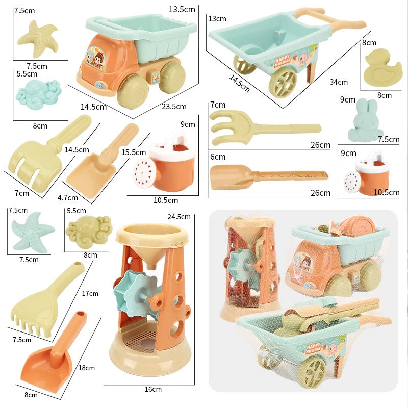 Digger beach toy set