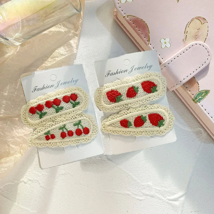 fruit hair clips