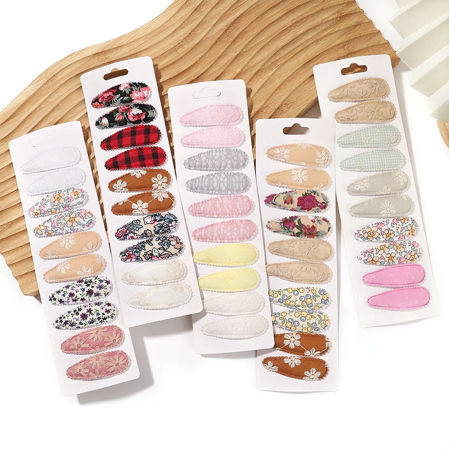 10pcs Cotton hair clips