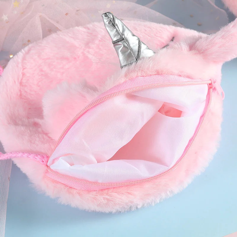 Girls unicorn plushy bag