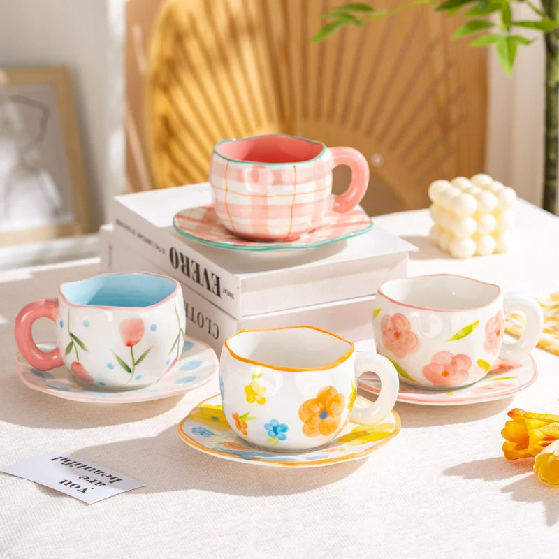 painted topsy mugs
