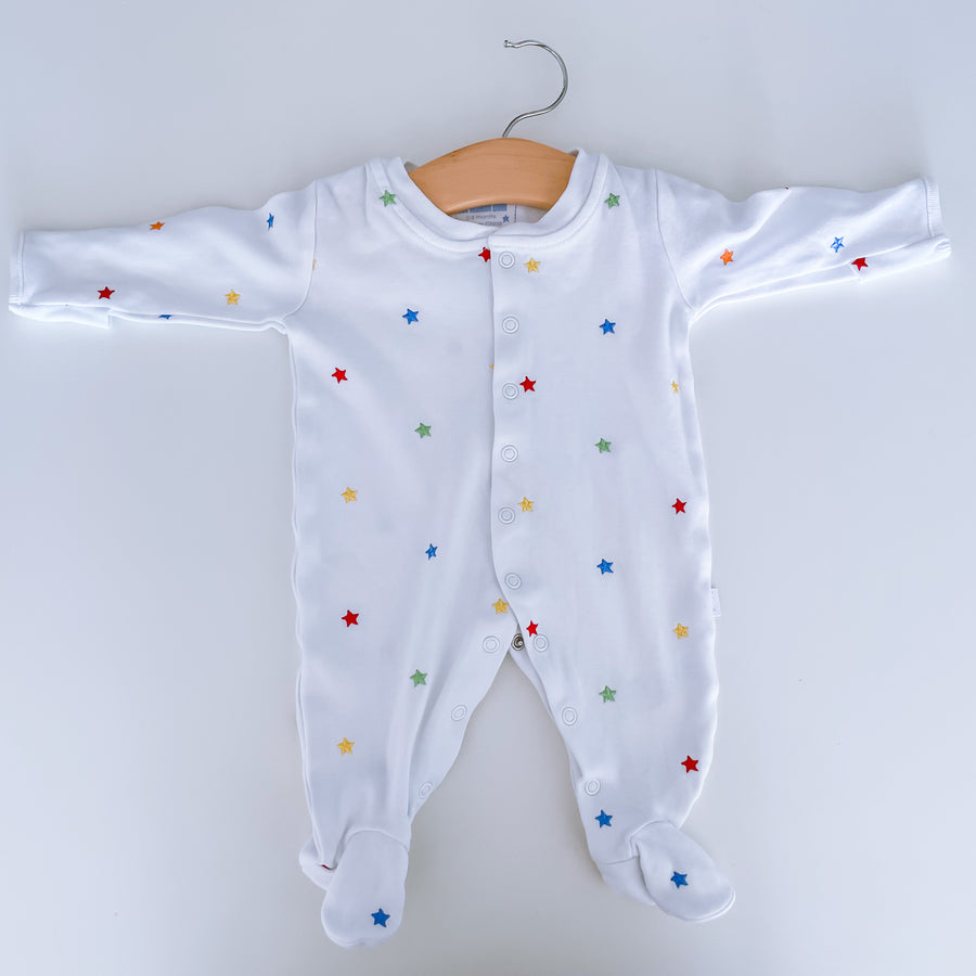 0-3 months JoJo Maman Bébe star sleepsuit