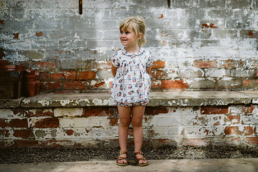 Juno blouse - teatime floral