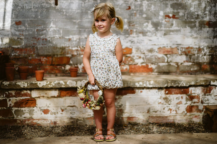 Afia romper - muslin floral