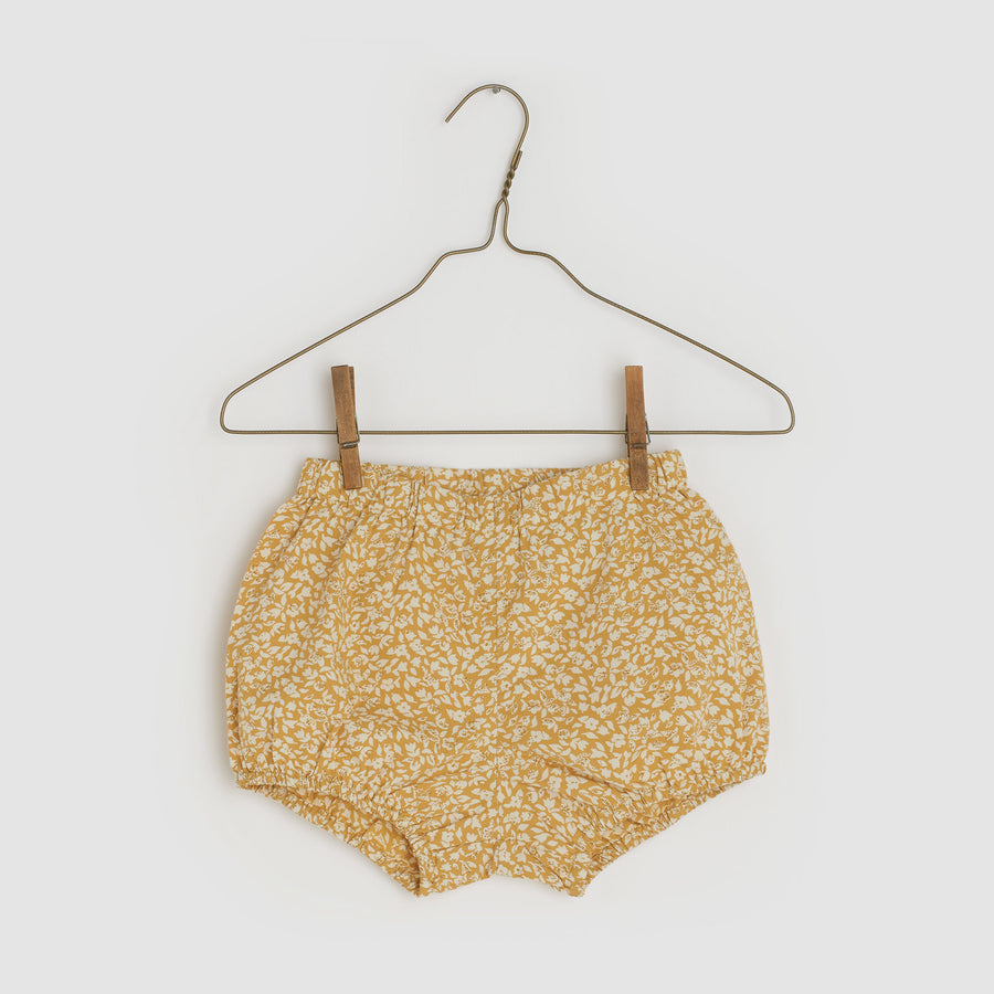 Poppy bloomers - floral mustard