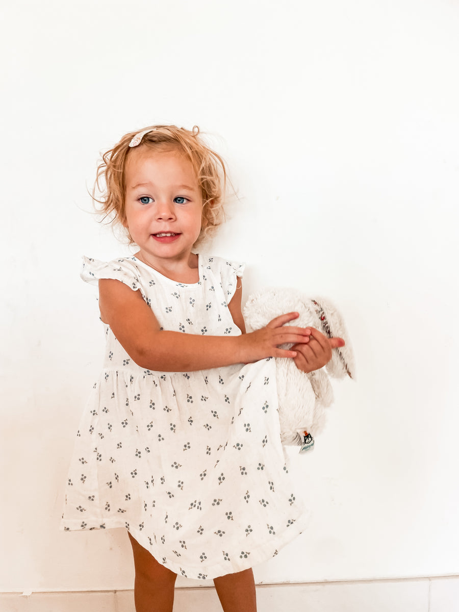 Berry Blue muslin dress