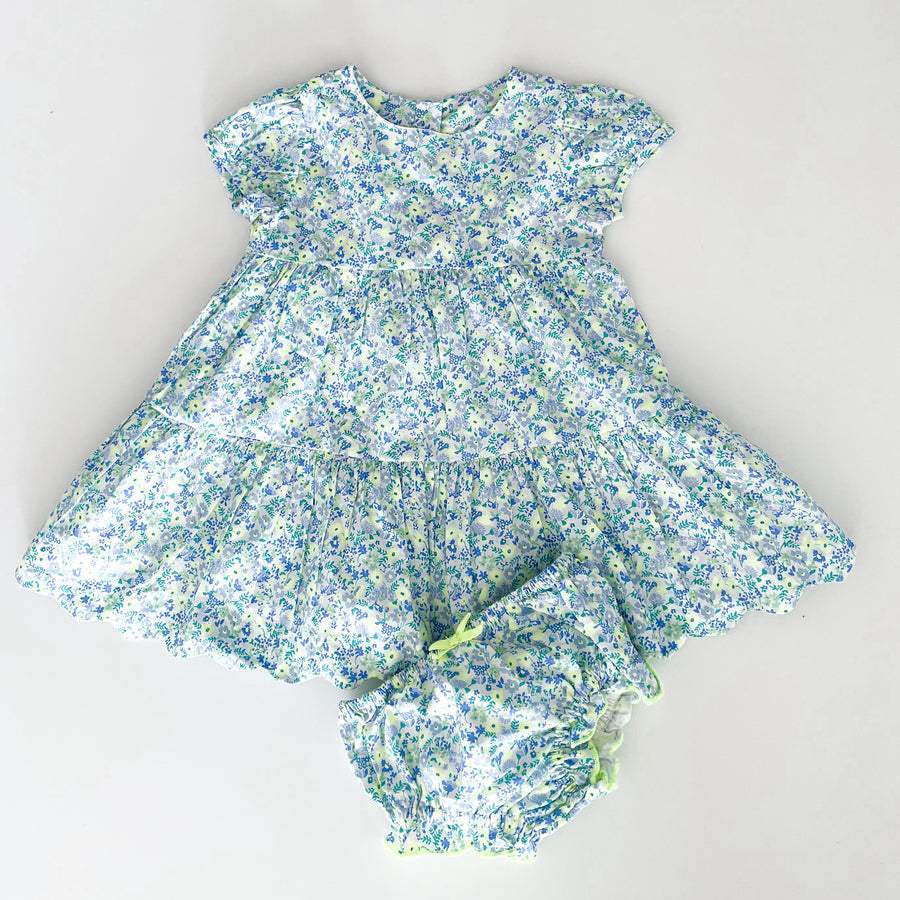 3-6 months M&S floral dress and knicker set
