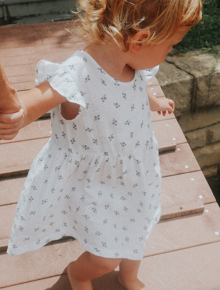 Berry Blue muslin dress