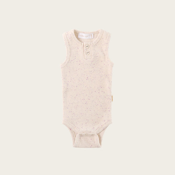 Ribbed Singlet - Lilac Love