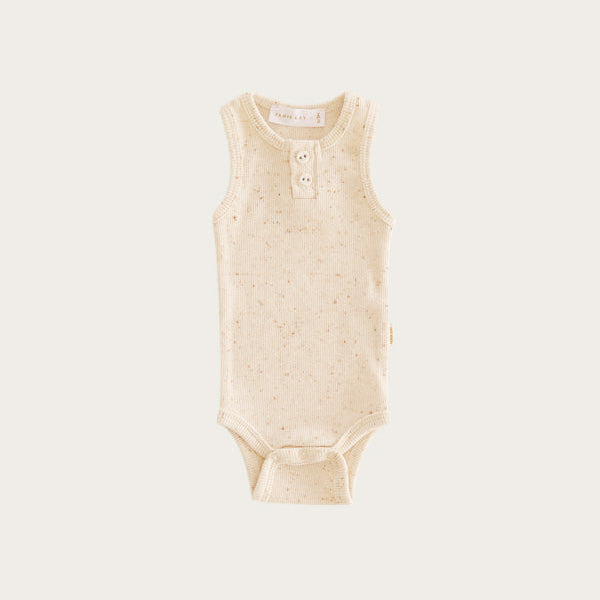 Ribbed Singlet - Peachy