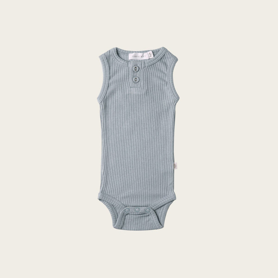 Organic singlet - faded denim