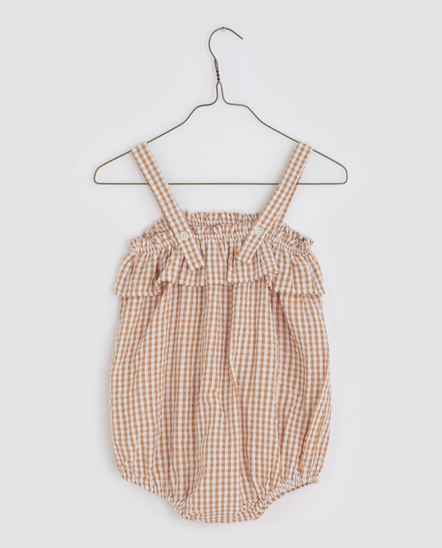 Odetta Gingham Seersucker Romper