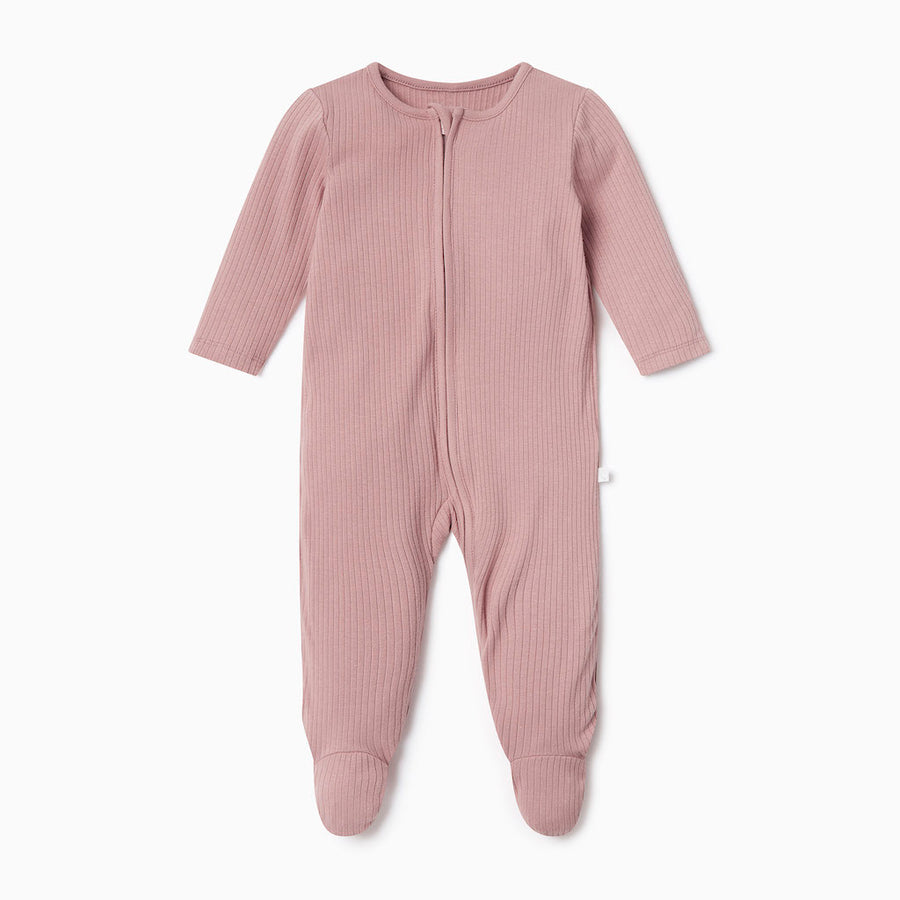 Ribbed sleepsuit - rose