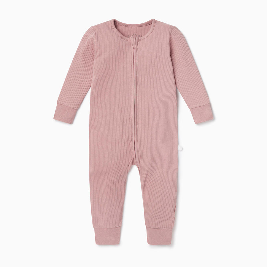 Ribbed sleepsuit - rose