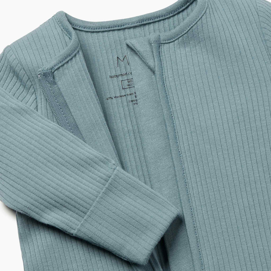 Ribbed sleepsuit - sky