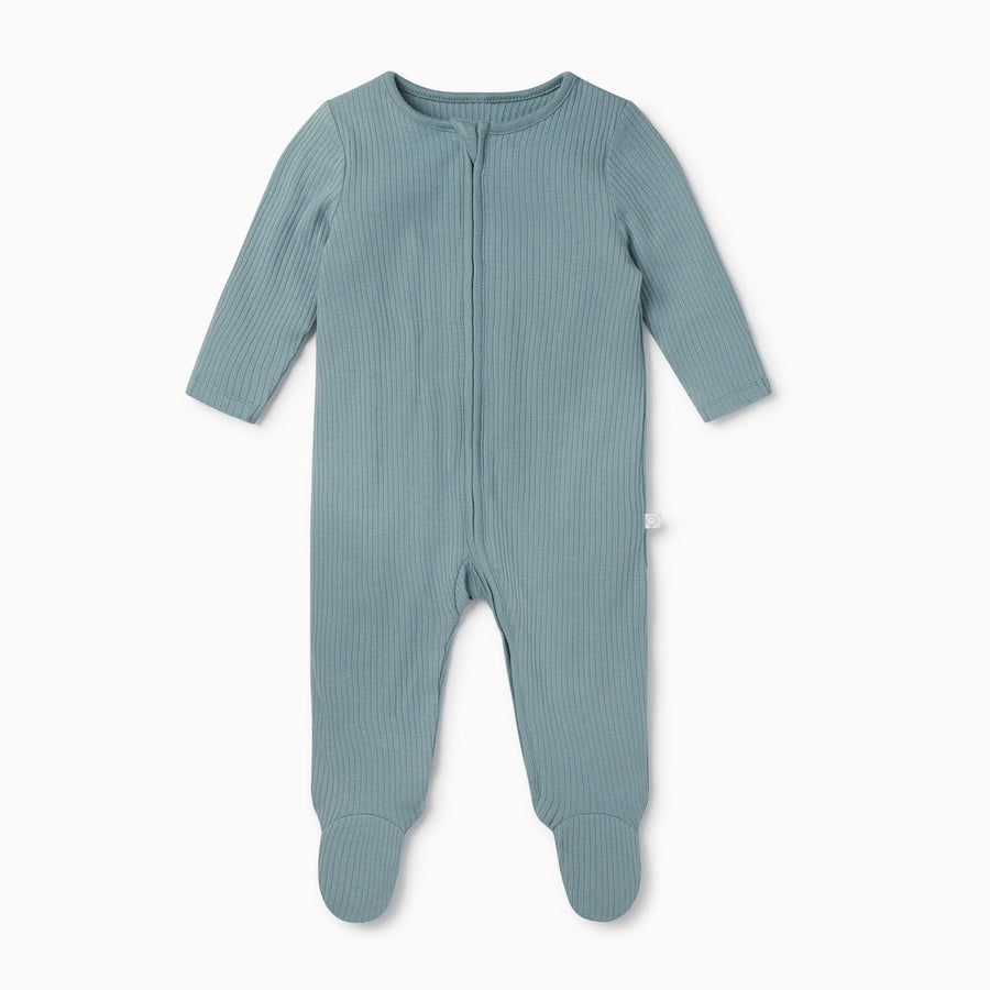 Ribbed sleepsuit - sky